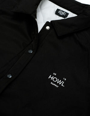 Howl Premium Coaches Jacket Black - FULLSEND SKI AND OUTDOOR