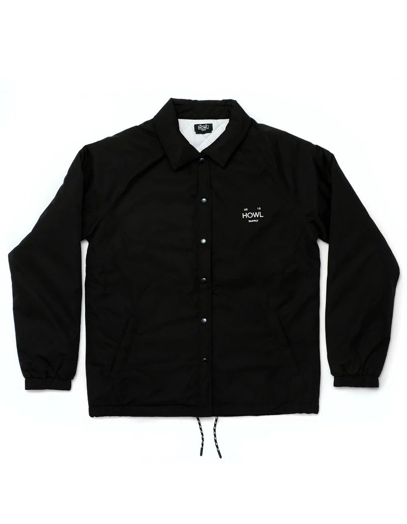 Howl Premium Coaches Jacket Black - FULLSEND SKI AND OUTDOOR