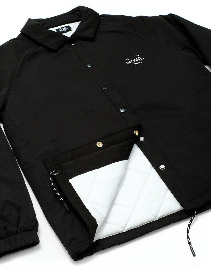 Howl Premium Coaches Jacket Black - FULLSEND SKI AND OUTDOOR