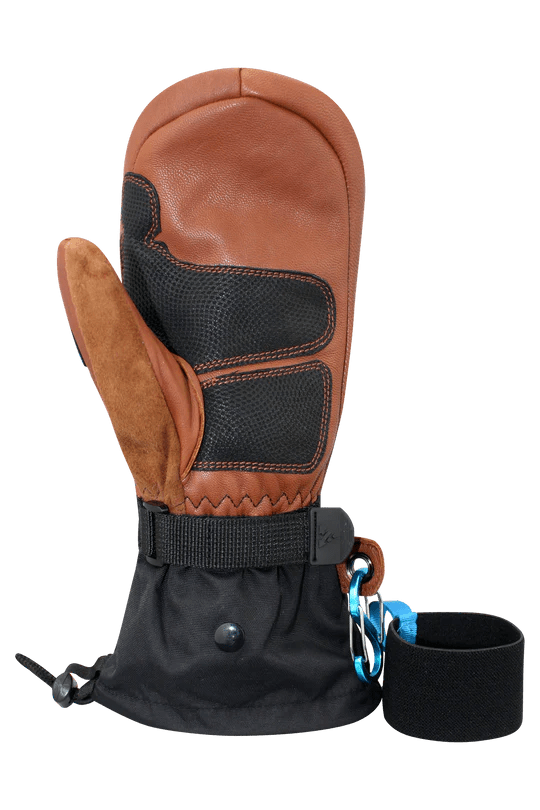 Auclair Women's Alpha Beta Fingermitts Black/Cognac - FULLSEND SKI AND OUTDOOR