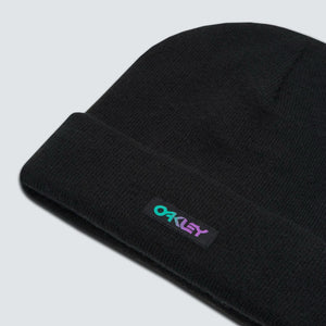 Oakley B1B Gradient Patch Beanie Blackout - FULLSEND SKI AND OUTDOOR