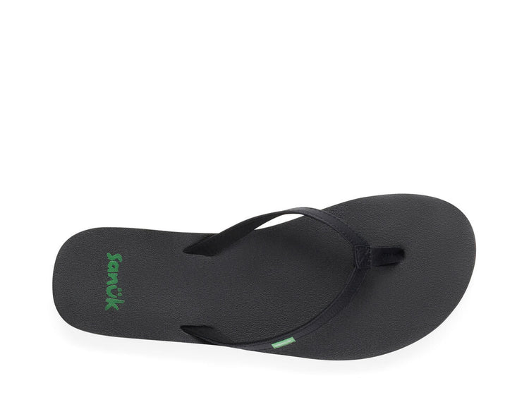 Sanuk Yoga Joy Flip Flops Black - FULLSEND SKI AND OUTDOOR