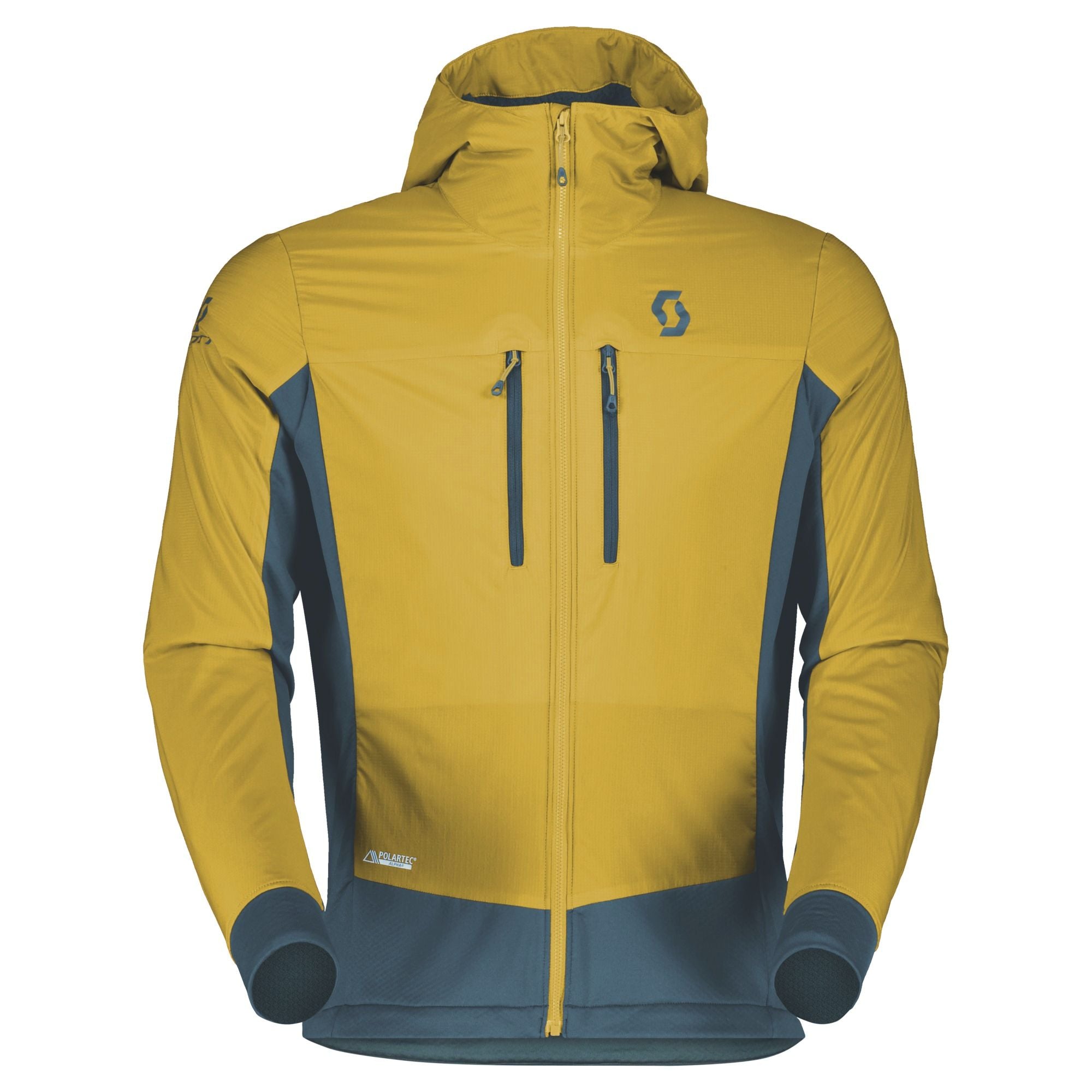 Scott Explorair Alpha Hoody Mellow Yellow Metal Blue